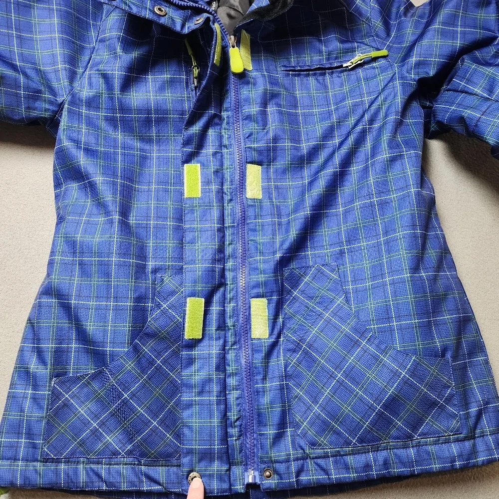 XNTRIK Fleece Lined Jacket Blue Plaid Sz Large - Picture 5 of 9